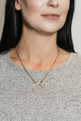 Boho Hammered Copper Necklace