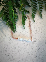 Moonstone Gemstone Chip Copper Necklace