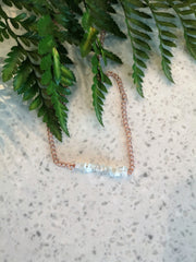 Moonstone Gemstone Chip Copper Necklace